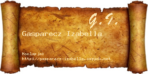 Gasparecz Izabella névjegykártya